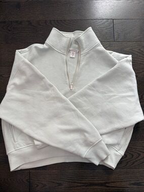 Athleta Light Blue Quarter-Zip Pullover Sweater